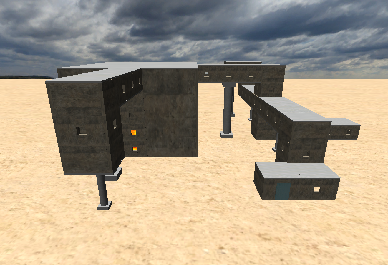 The outside of a lava-filled maze.